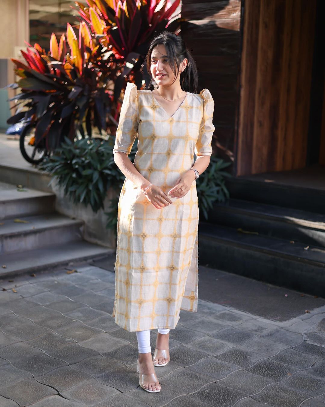 Beige Cotton Top - Studio Thari